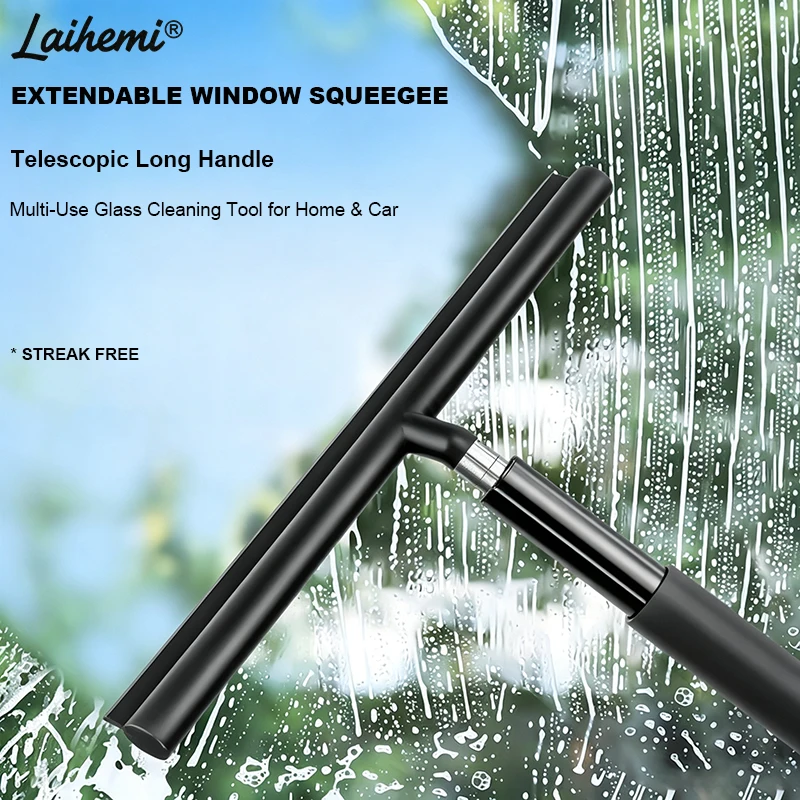 Telescopic Long Handle Window  - Glass Cleaner Streak review and price