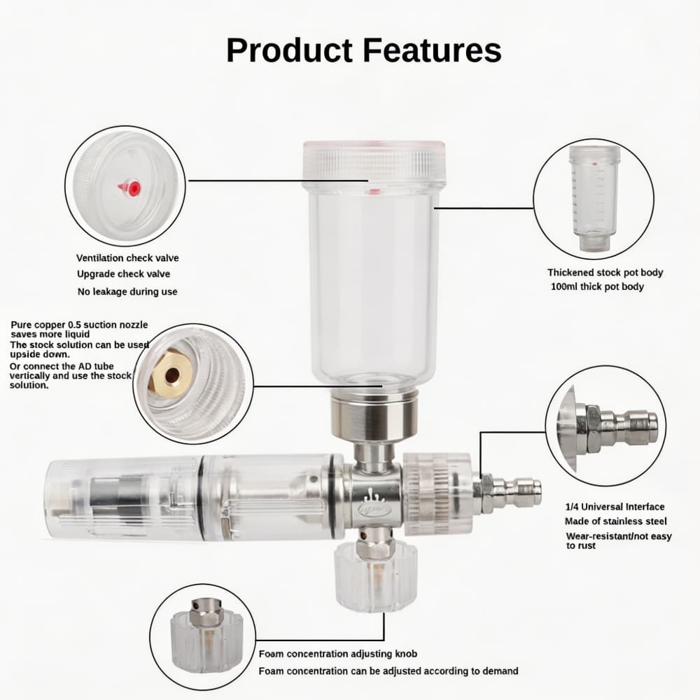 Foam Spray Gun Adjustable 100m - Pressure Washer Foam Gun review and price