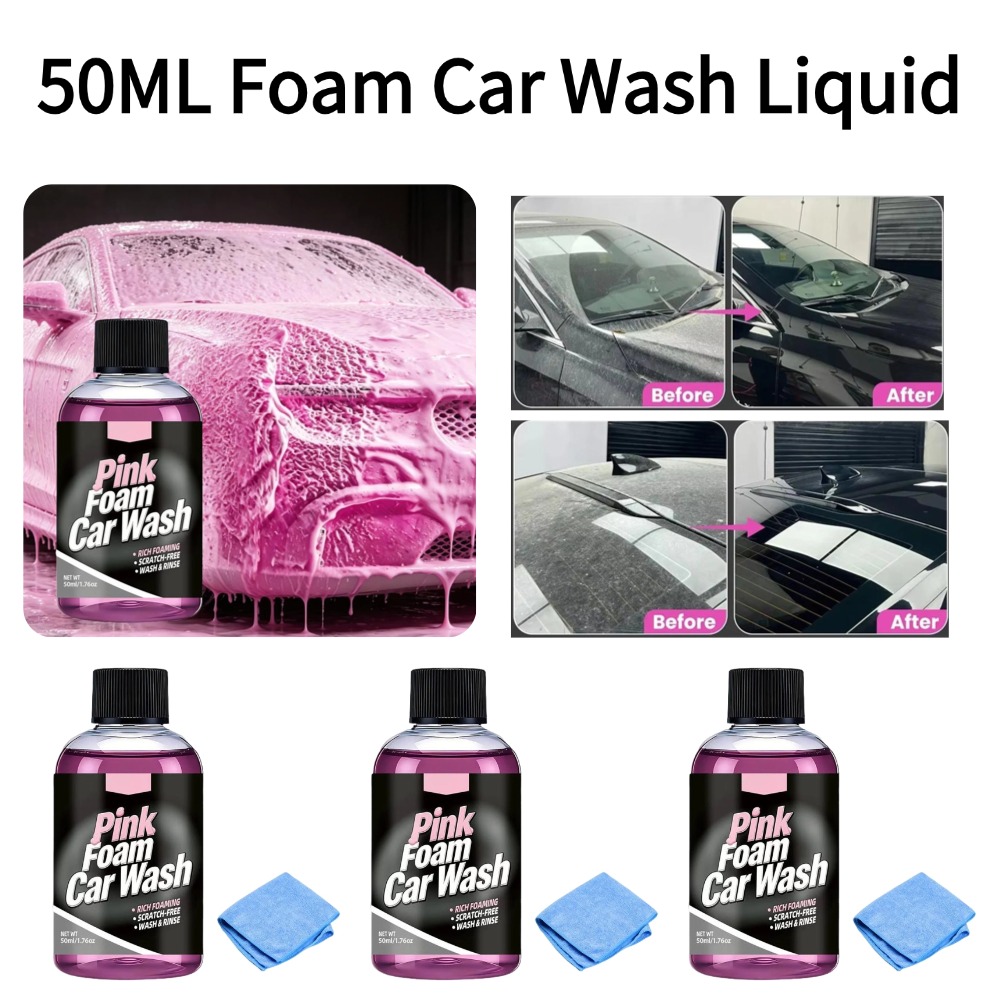 50ml Foam Car Wash Liquid Acti - Microfiber Towel Detailing review and price