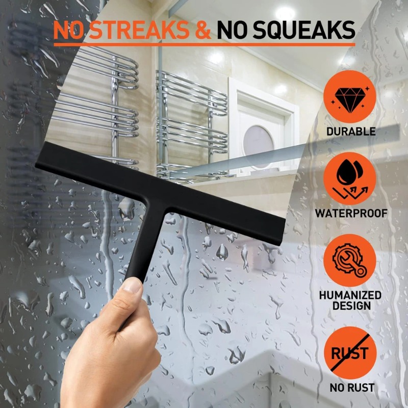 Matte Black Silicone Squeegee  - Glass Cleaner Streak review and price