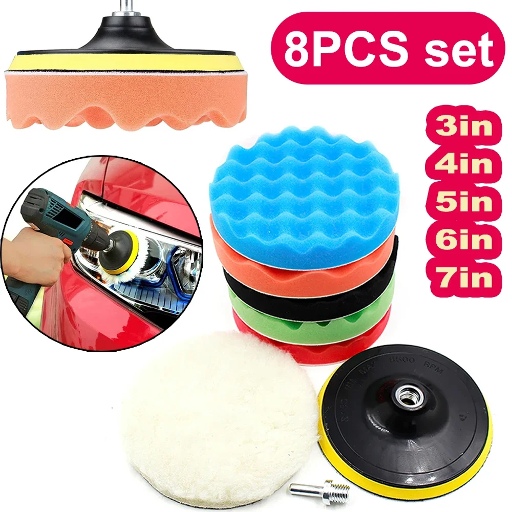 New 8Pcs Car Polishing Pads Ki - Polish Pad Set Buffer review and price