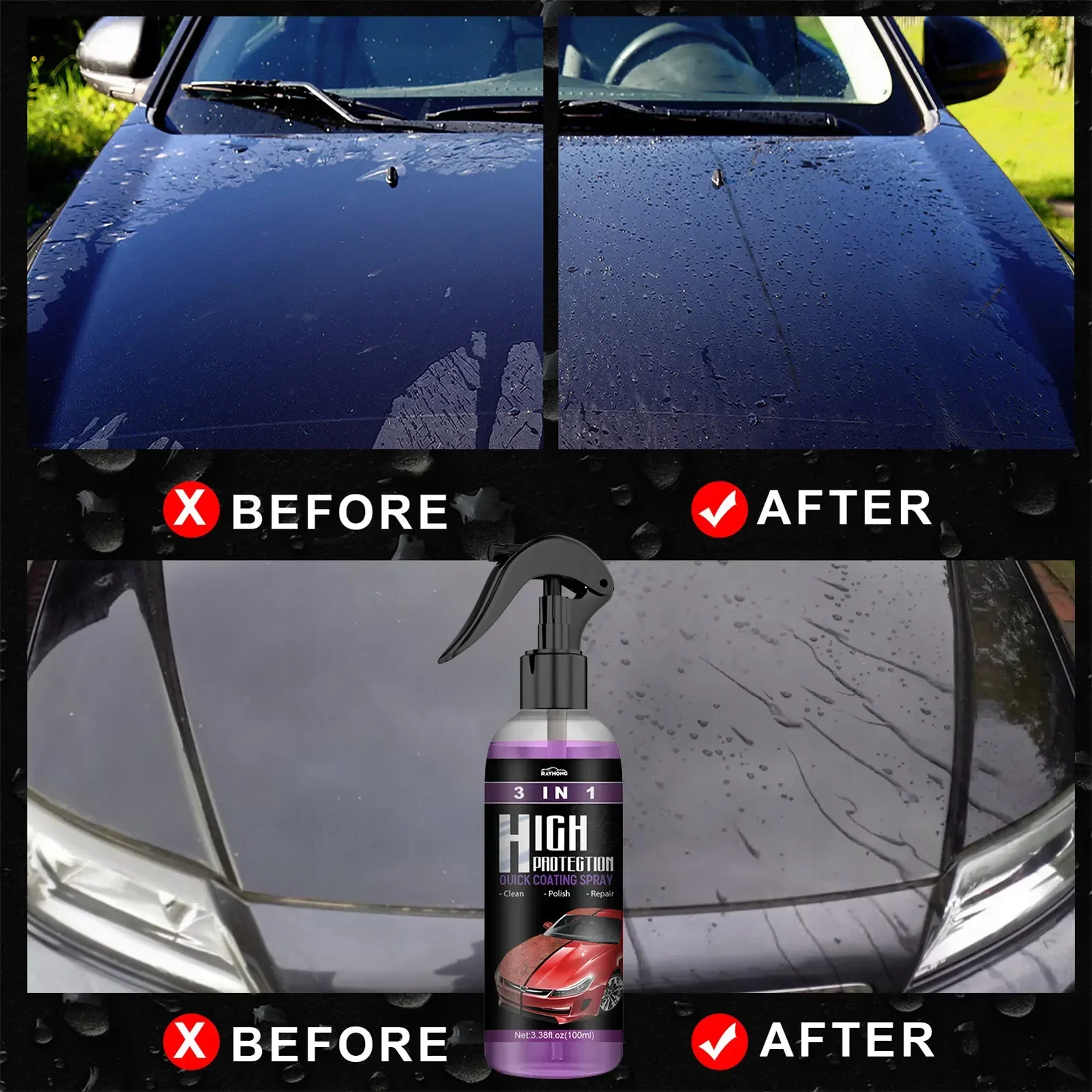 3 in 1 Car Ceramic Liquid Coat - Car Wax Ceramic Coating review and price